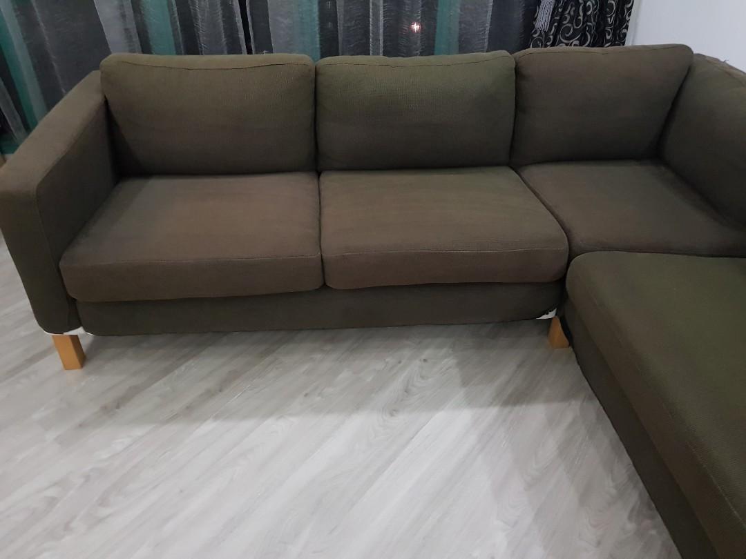 IKEA Karlstad 3+2 / L shape / corner sofa, Furniture, Sofas on Carousell
