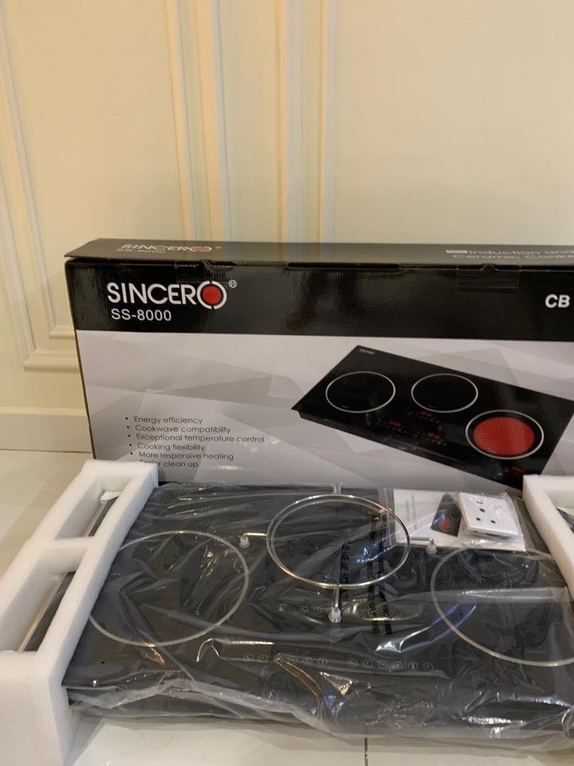 sincero induction cooker size