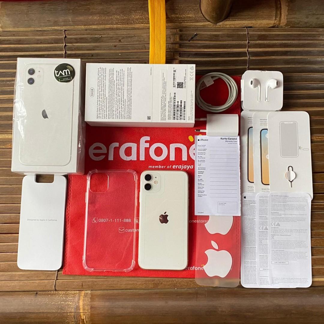 Iphone 11 64gb White Garansi Resmi Ibox Telepon Seluler Tablet Iphone Iphone 11 Series Di Carousell