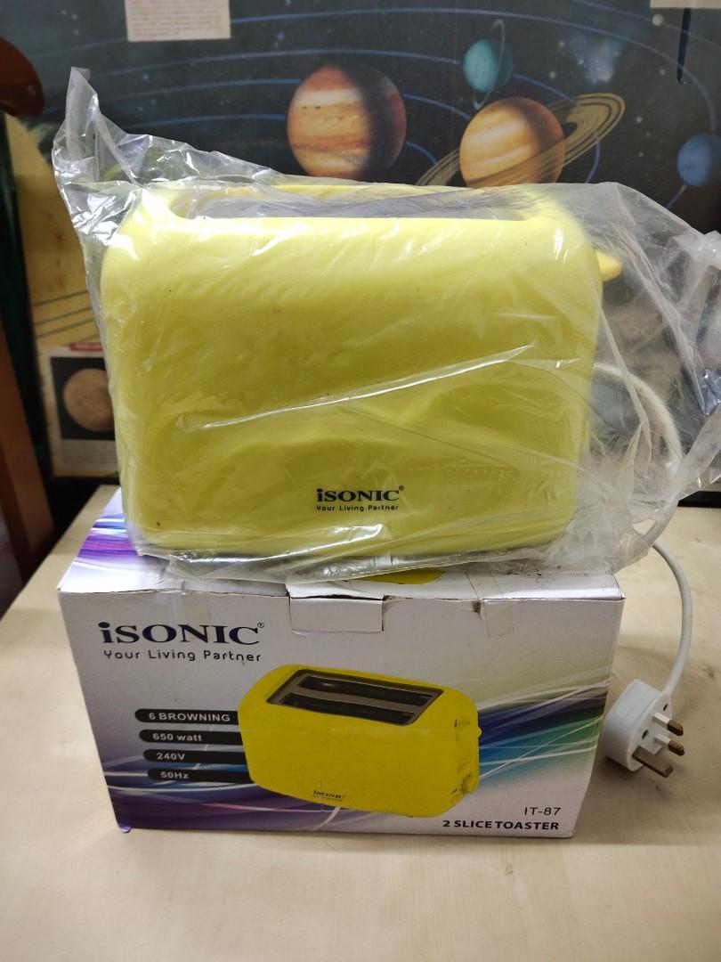 Isonic bread toaster (Category: Ovens & Toasters) located in Shah Alam. Submitted by mobros (Listing ID 1054216744, Image 1). Description: New, unused still in box Model no: IT-87.