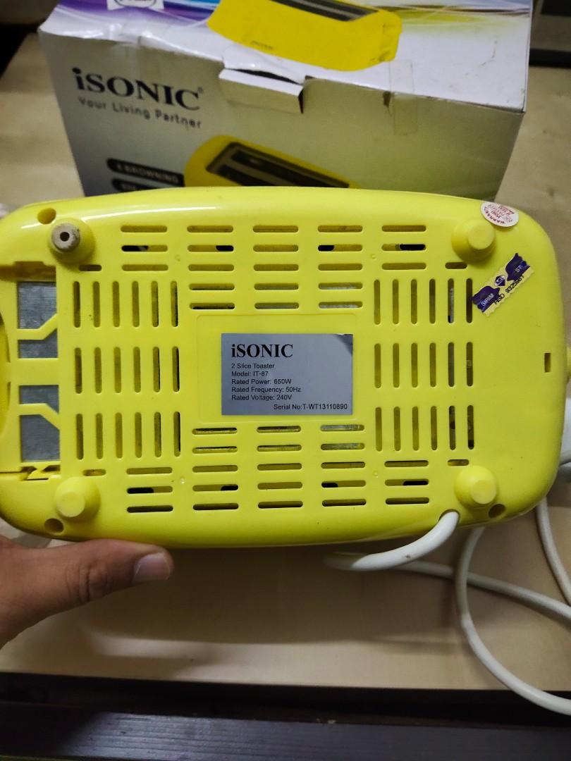 Isonic bread toaster (Category: Ovens & Toasters) located in Shah Alam. Submitted by mobros (Listing ID 1054216744, Image 3). Description: New, unused still in box Model no: IT-87.