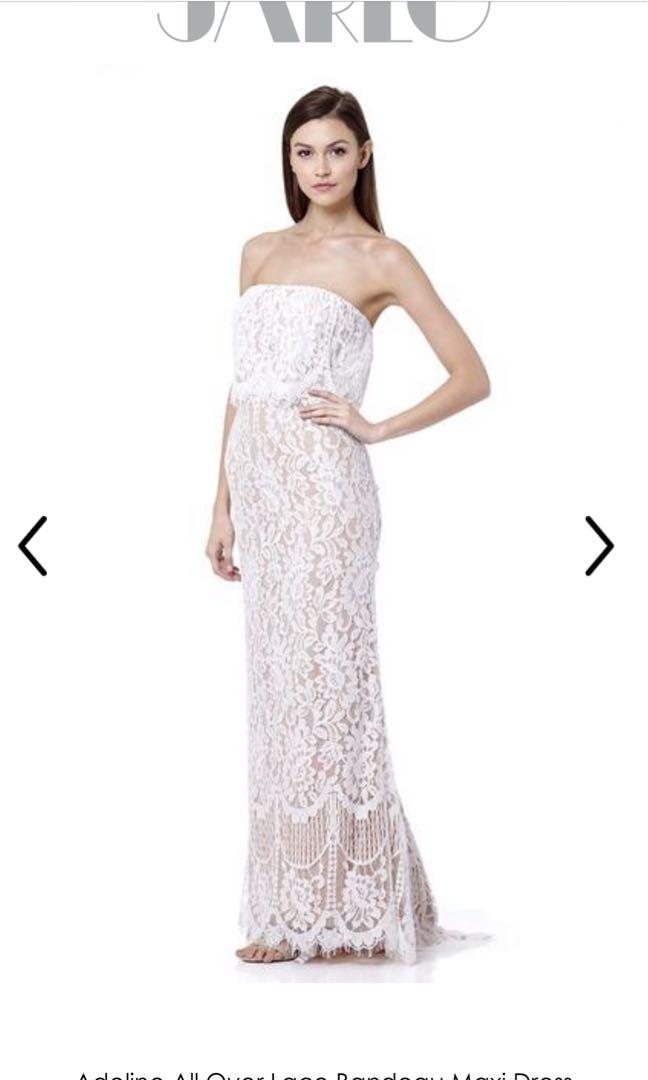 Jarlo all over lace bandeau maxi dress store