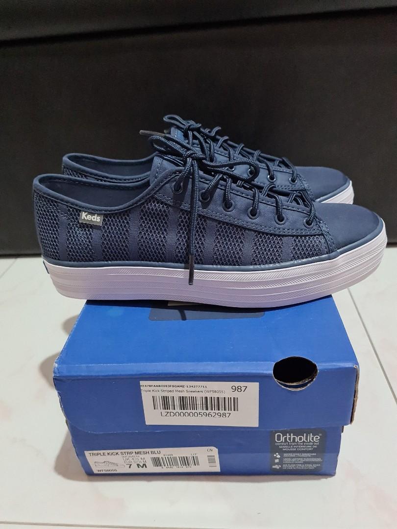 Keds triple kick striped mesh outlet