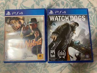 L.A. Noire + Watchdogs PS4 Bundle