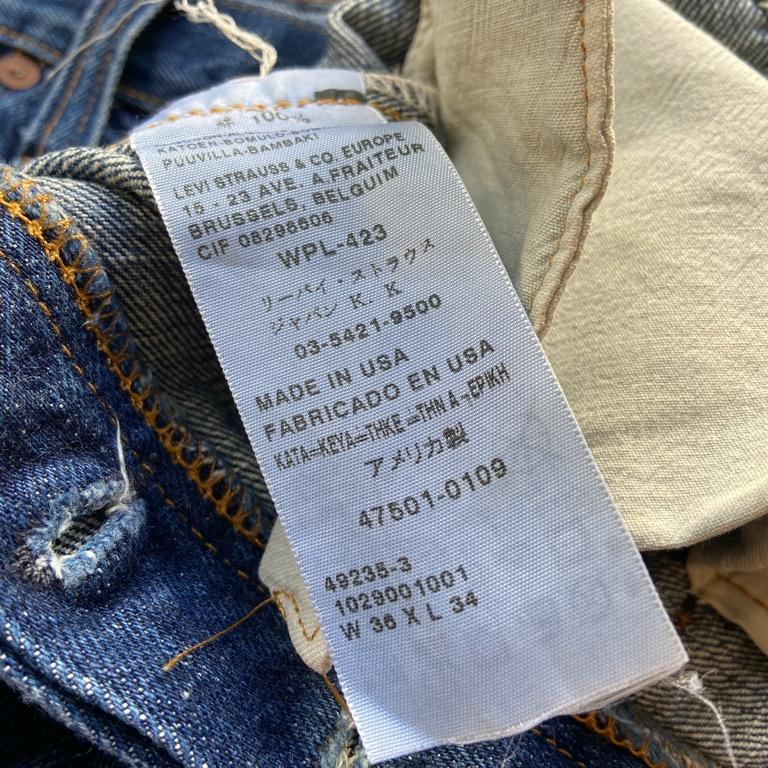 LVC - W34 W33 47501 501 LEVIS 511 RRL TCB UES Evisu orslow
