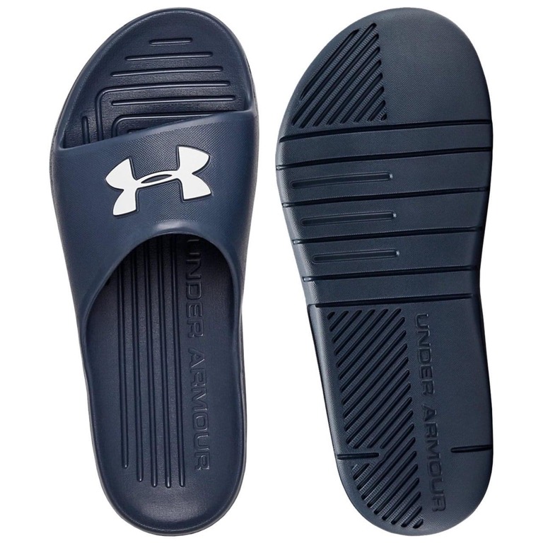 blue under armour slides