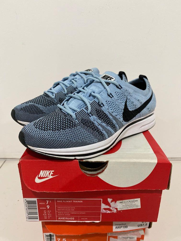 Nike Flyknit Trainer Cirrus Blue Men s Fashion Footwear Sneakers on Carousell