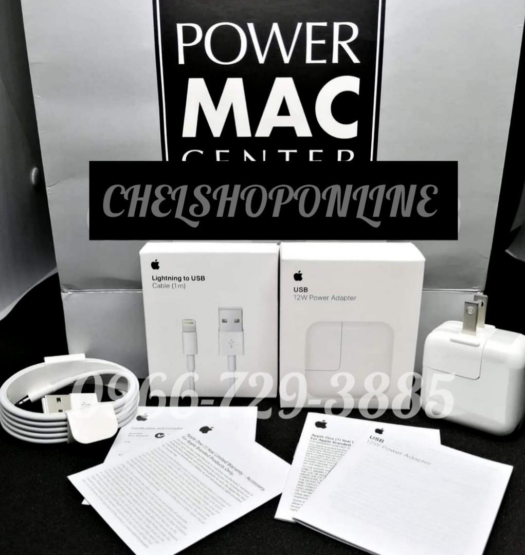 ORIGINAL APPLE CHARGER 100% 12watts Adapter and Lightning Cable (Category: Chargers) located in Manila. Submitted by chelshoptiqueph (Listing ID 1054210739, Image 1). Description: In stocks Legit Apple Charger. 📌Apple 12Watts Power Adapter + Apple to USB Lightning Cable ✔GUARANTEED ORIGINAL 101% ●Moneyback Guaranteed ●With Warranty ●Fast Charger ●Paper bag also included ●With Legit/Completed serial codes/cablemarks ●Brandnew ●Compatible up to la