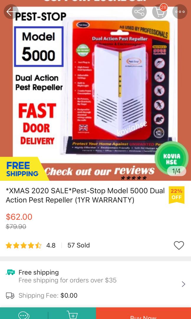 Pest Stop Machine Pest Stop Dual Action Pest Repeller, Furniture & Home Living, Cleaning ...
