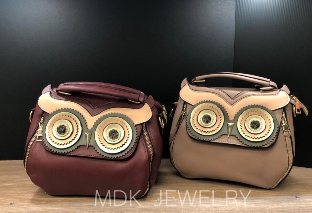 Ready Stock Malaysia Owl ladies handbag fashion simple leather bag