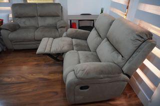 Recliner Sofa 2-Seater Fabric