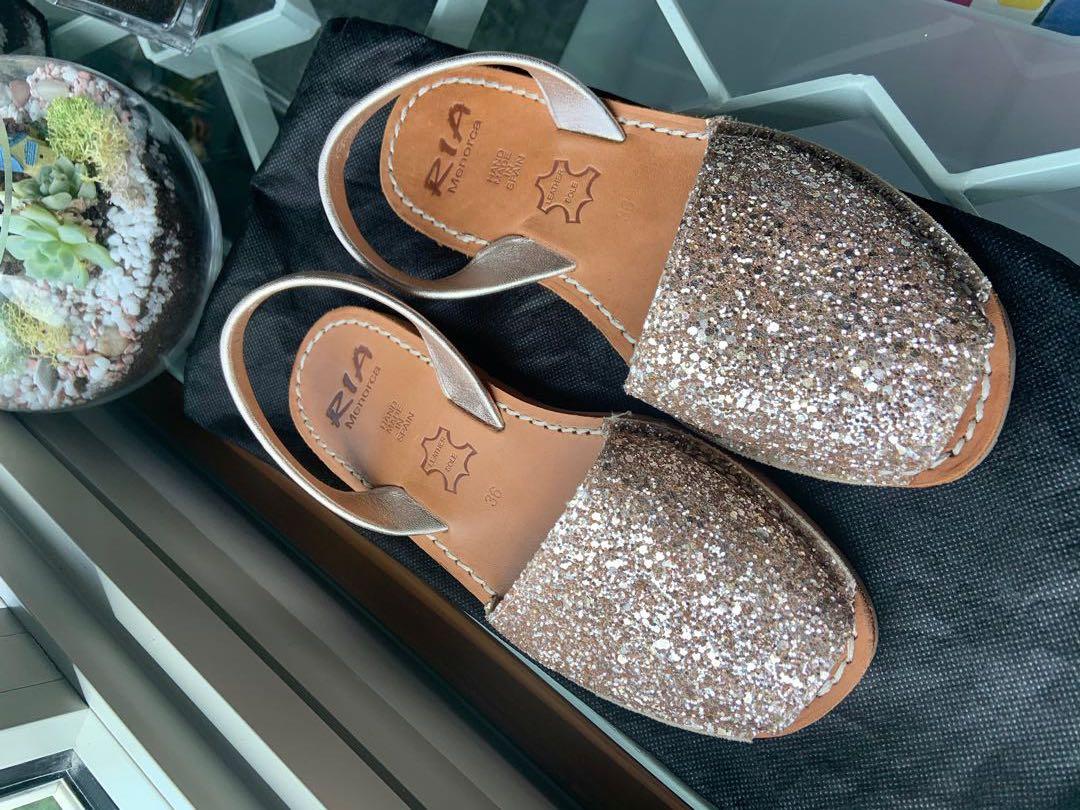 Glitter rose gold sandals store