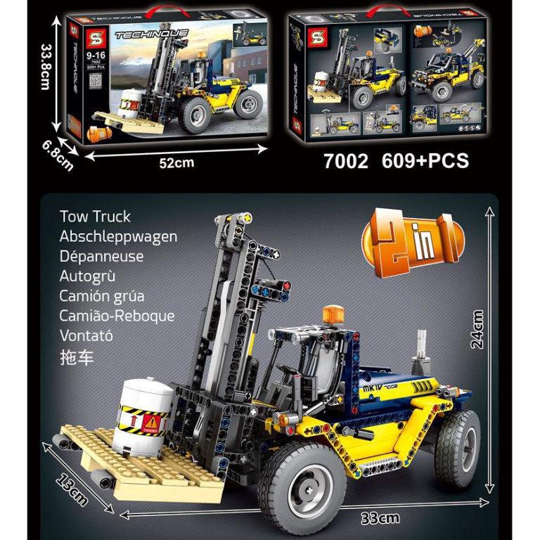 Sheng Yuan Forklift Crane Pickup Truck Car Construction Model Building ...