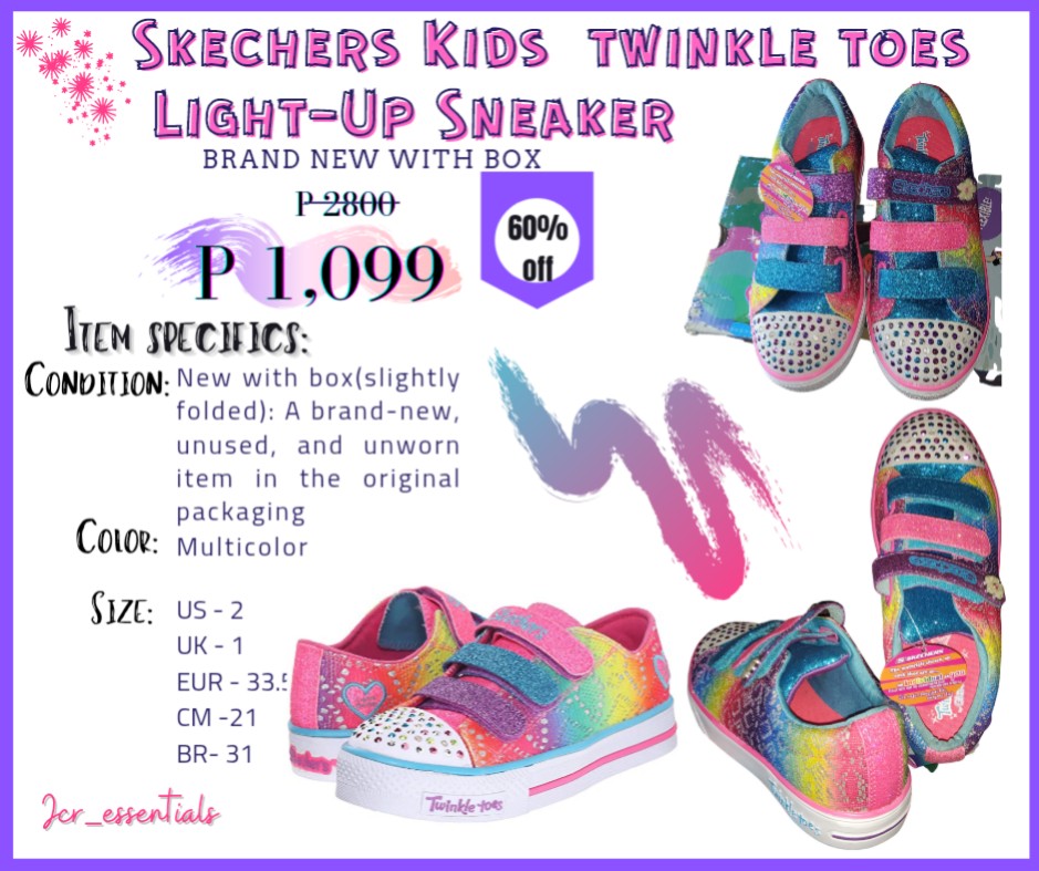 Skechers twinkle toes price in on sale philippines