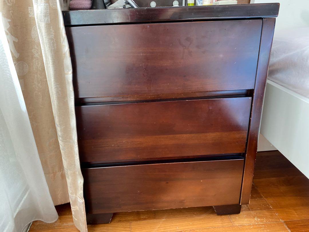 Solid wood Bedside Table (Category: Tables & Sets) located in Singapore. Submitted by ll2005 (Listing ID 1054006788, Image 1). Description: .