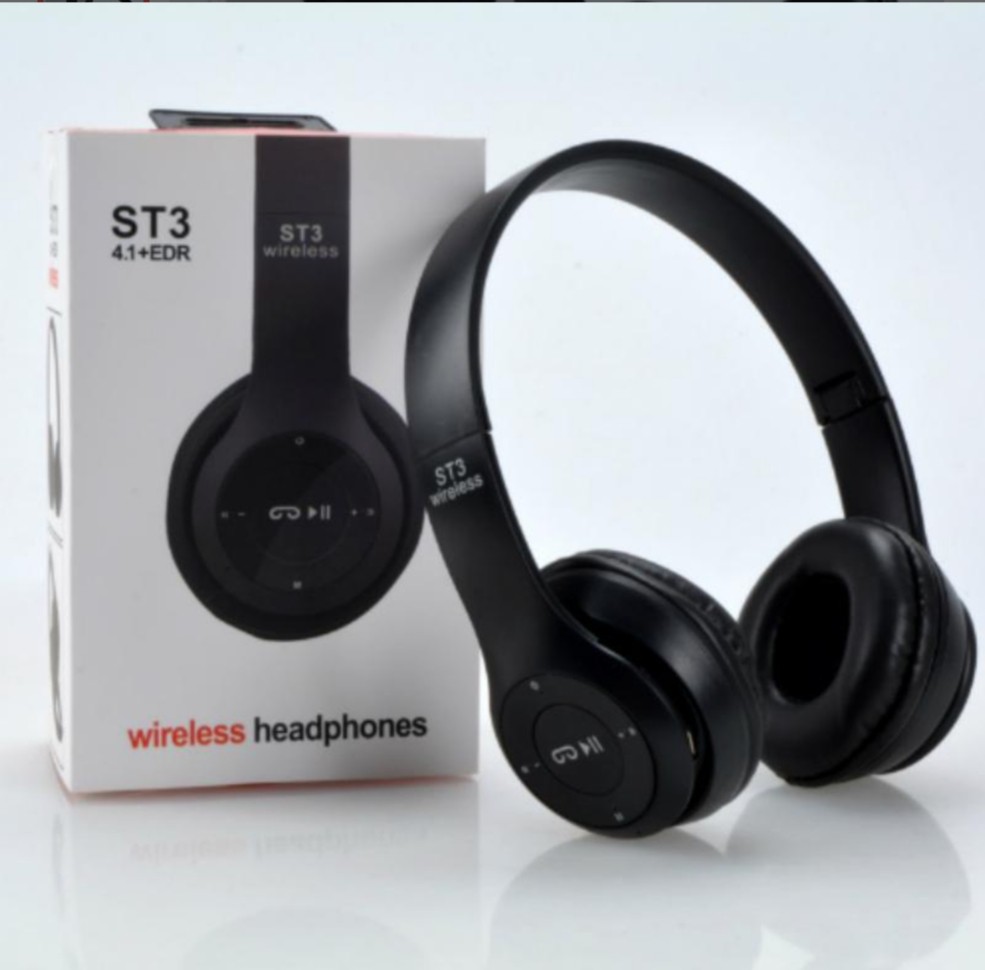 ST3 Wireless Bluetooth Stereo Headset Audio Headphones Headsets on Carousell