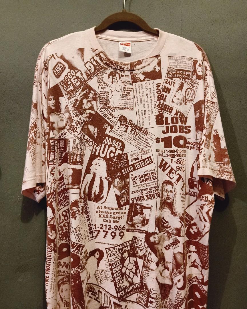 SUPREME PORN TEE, Mens Fashion, Tops & Sets, Tshirts & Polo Shirts on  Carousell