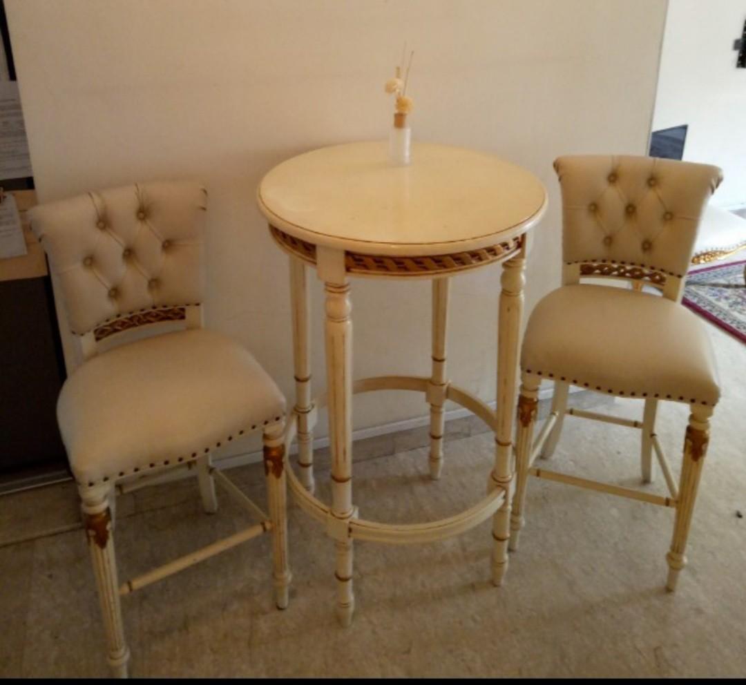 Tall Table & Chairs Set, Furniture & Home Living, Furniture, Tables