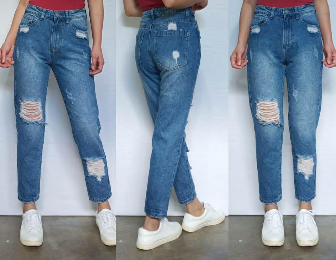 Tattered high waisted jeans Clearance