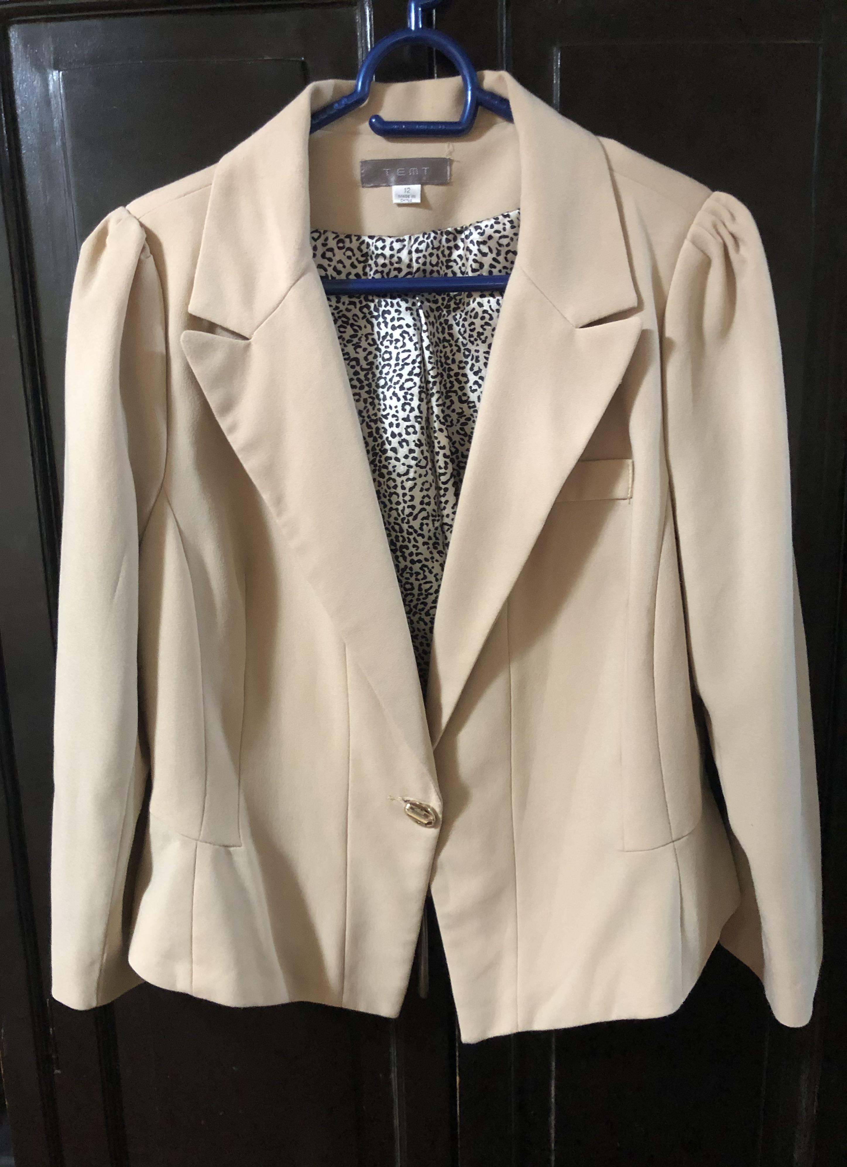 Temt (AU Brand) Beige Blazer, Women's 