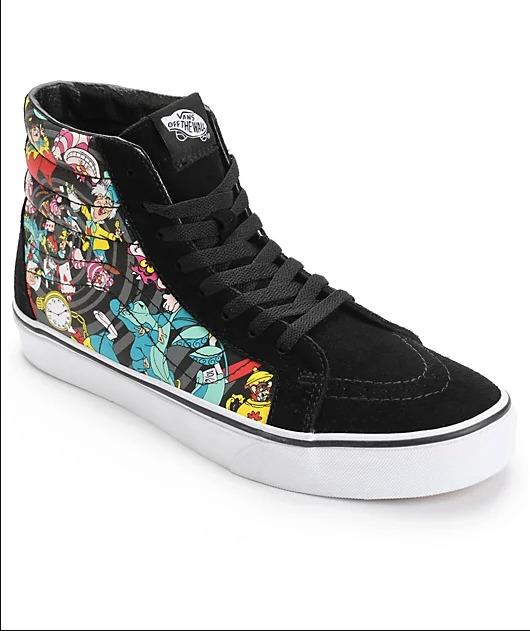 Alice in wonderland vans size 8 discount