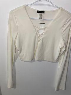 White crop top