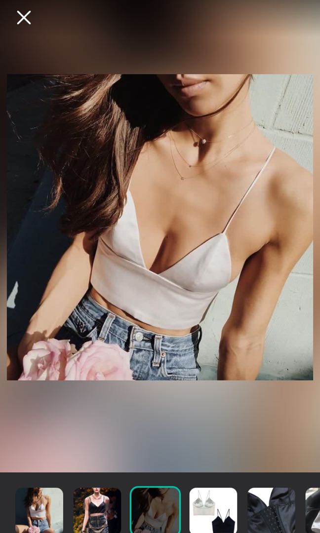 white satin bralette top