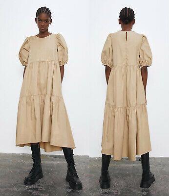 Zara asymmetric sales poplin dress