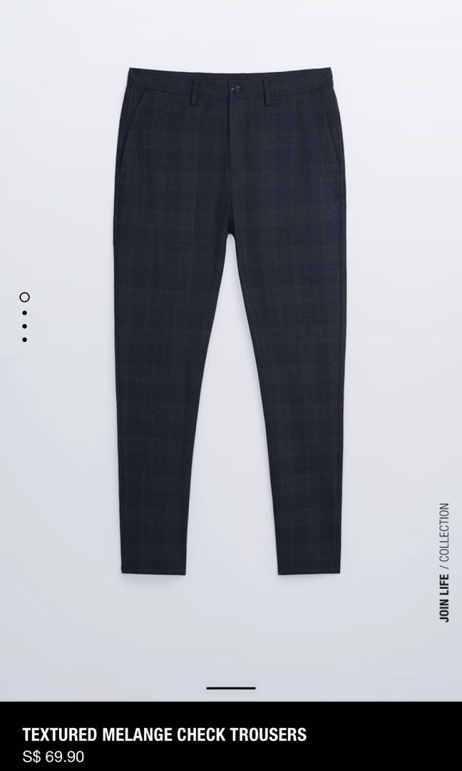 Checkered pants mens zara outlet