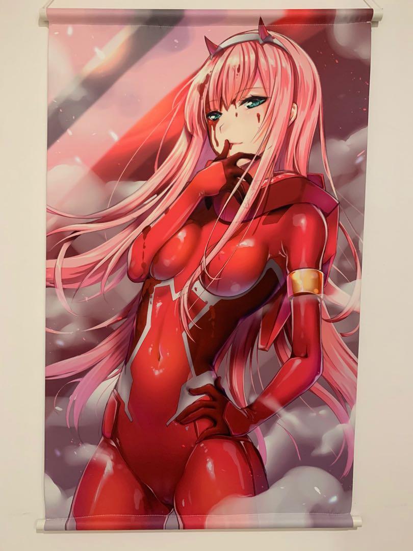 Zero Two Tapestry Darling in the franxx Hobbies Toys Memorabilia Collectibles Fan Merchandise on Carousell