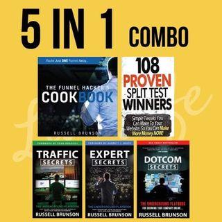 [5 Bundle] Dotcom, Traffic, Expert Secrets, 108 Proven Split Test Winners & The Funnel Hacker's by Russell Brunson