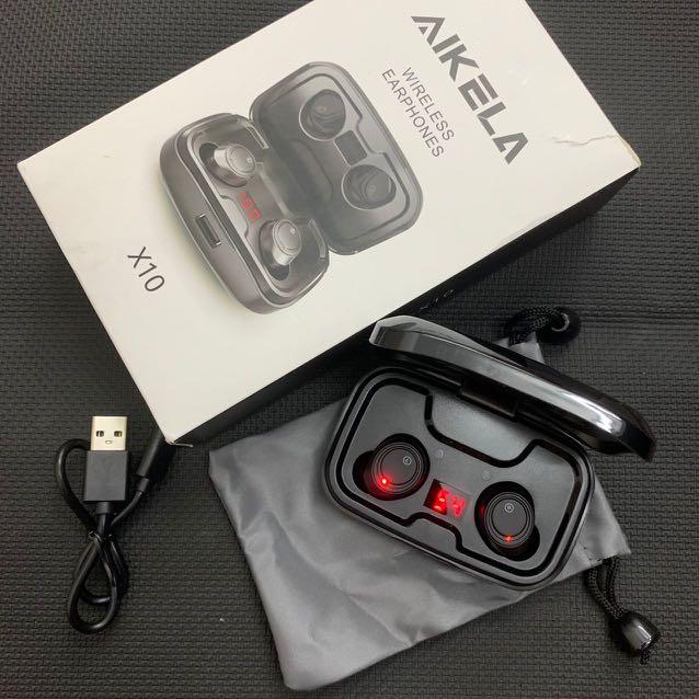 Aikela POWERBANK X10 wireless earphones AIKELA Wireless Headphones Bluetooth 5.0 TWS Headphones Wireless Earphones Earbuds Noise Canceling 140 Hours
