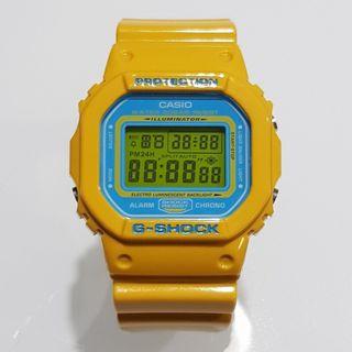 Authentic Mustard Yellow. Metallic Reflective Digits. Negative Green Display. DW5600. DW-5600. Crazy Colours Series. DW-5600CS-9. Casio. G-shock.