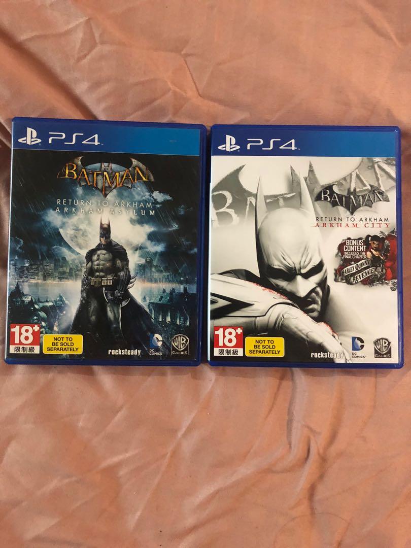Batman Return to Arkham Collection (Arkham Asylum + Arkham City) - PS4 Game,  Video Gaming, Video Games, PlayStation on Carousell