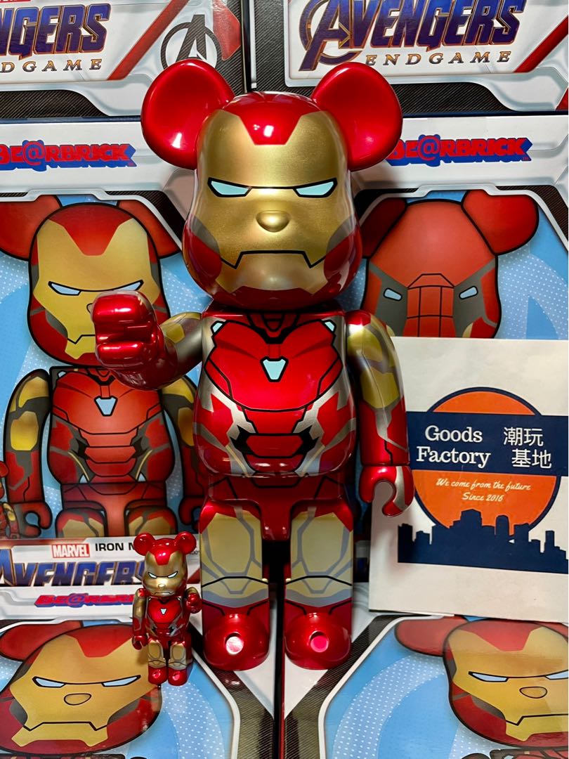 現貨) BEARBRICK IRON MAN MARK 85 be@rbrick 100% & 400% 1000 現貨) BEARBRICK IRON MAN MARK 85 be@rbrick 100% & 400% 1000