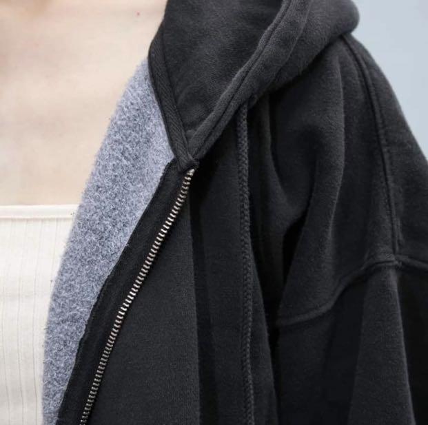 carla hoodie black brandy melville, Women's Fashion, Coats, Jackets and  Outerwear on Carousell