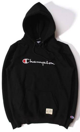 Champion script embroidered logo hoodie men Cotton Polyester