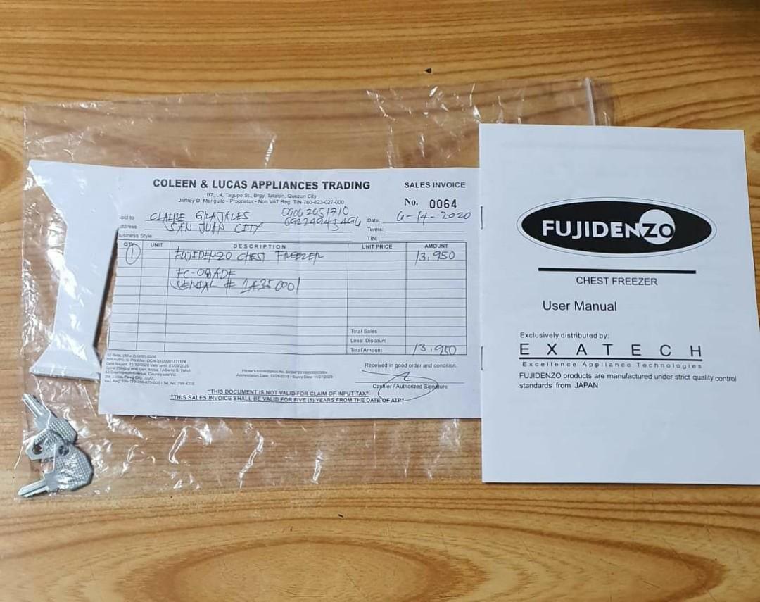 Chest Freezer Fujidenzo Good as New, TV & Home Appliances, Kitchen