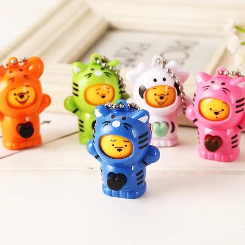 Christmas gifts Creative Winnie the pooh face changing keychain
