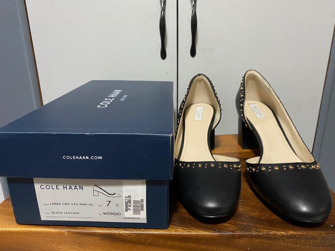 Cole Haan Grand Stud Laree Pumps - Black 7C, Women's Fashion, Footwear,  Loafers on Carousell