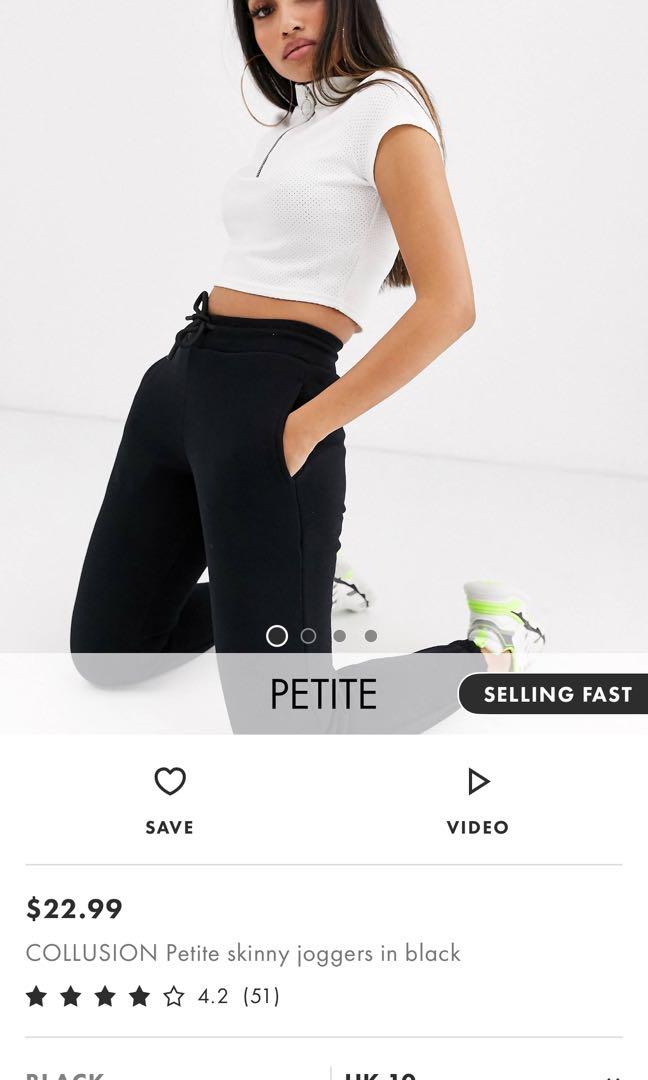 Collusion Petite Skinny Jogger Black Women s Fashion Bottoms Jeans Leggings on Carousell