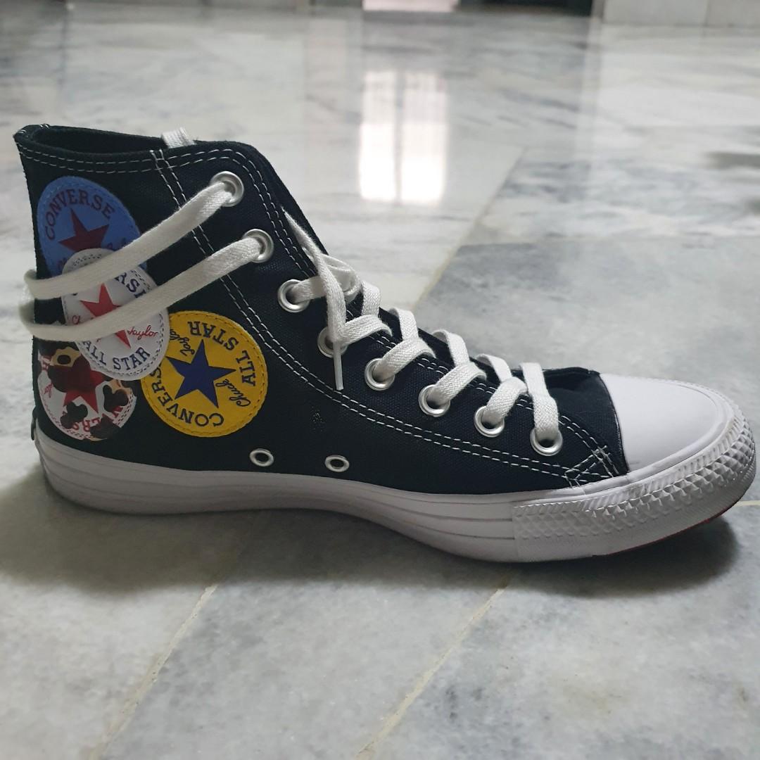 converse multi logo black