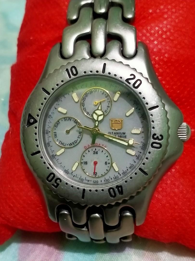 Elgin solar Titanium Men s Fashion Watches Accessories Watches on Carousell