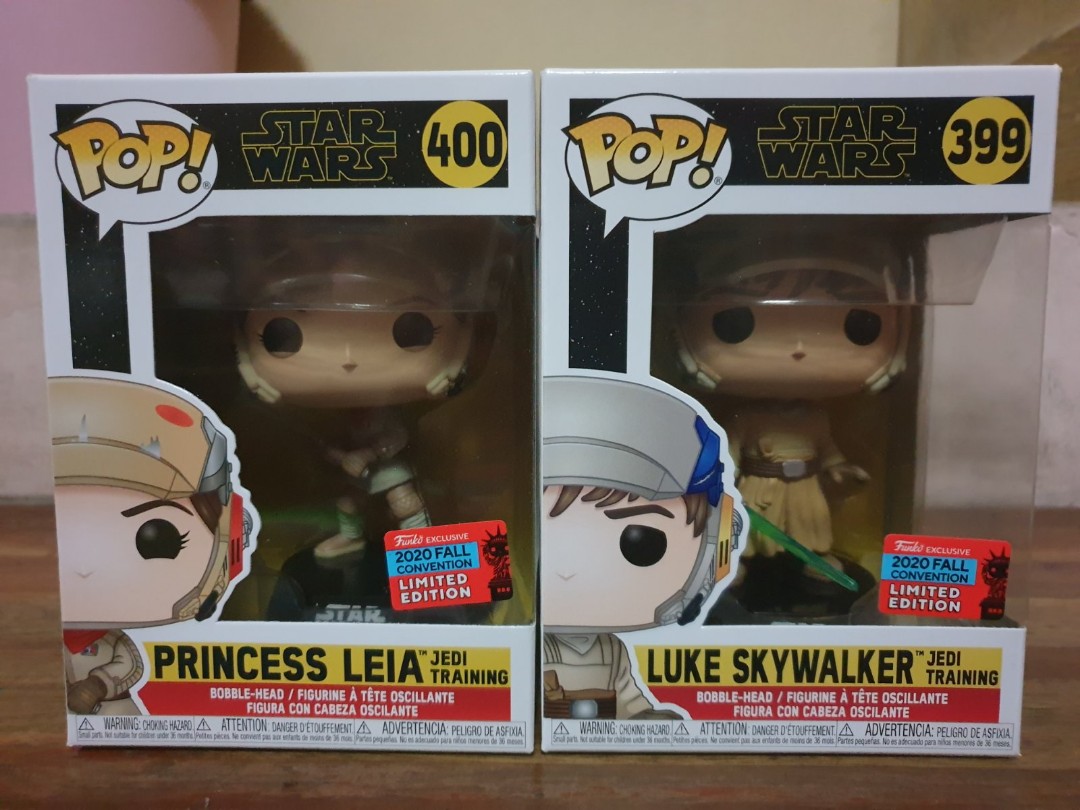 luke and leia training funko pop