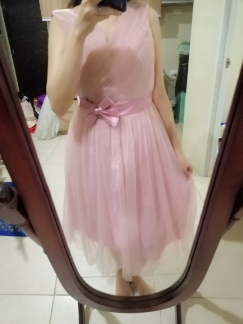 Gown dress pastel color, Women's Fashion, Dresses & Sets, Evening