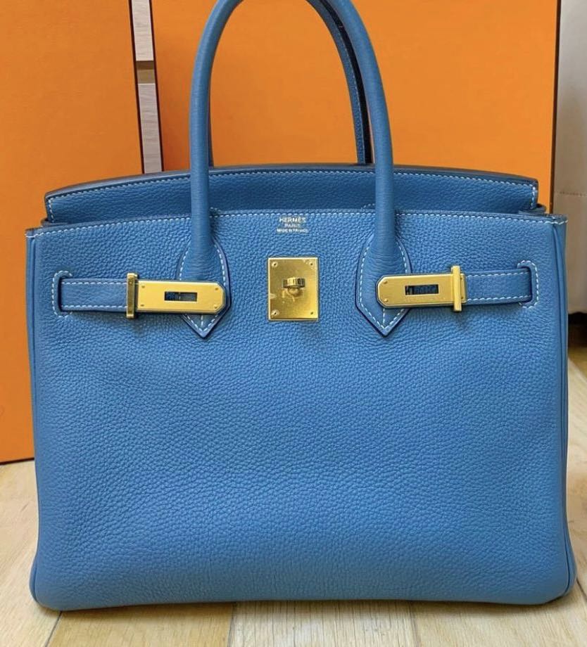Hermes Birkin Blue Jean B30 GHW, Women's Fashion, Bags & Wallets