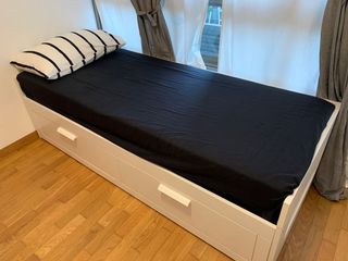 Ikea Brimnes Day Bed Frame With Mattresses Furniture Beds Mattresses On Carousell