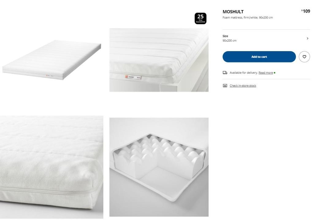 Moshult mattress on sale