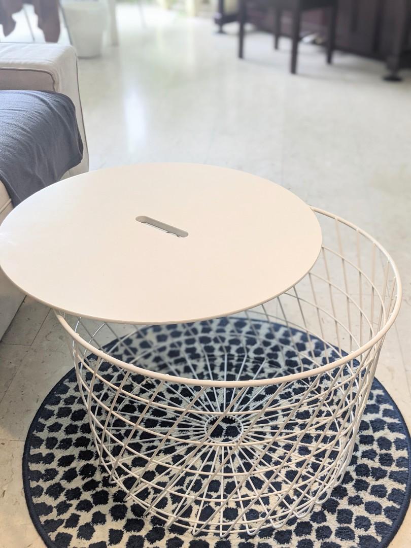 Ikea Round Coffee Or Side Table With Storage Furniture Home Living Furniture Tables Sets On Carousell