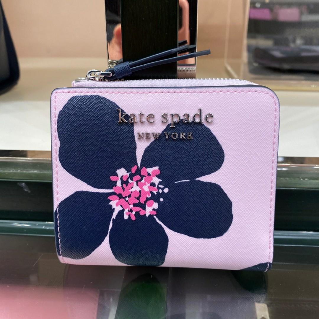 Kate Spade Cameron Grand Flora Small L Zip Bifold Wallet WLRU6137